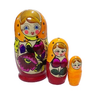 Матрешка 3 в 1 расписная Матрешка 3 в 1 расписная